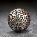 Sage’s Dragonstones Nickel/Blood d100 Hollow Metal Dice image 0