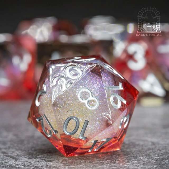 Sage's Dusk Souls Liquid Core Sharp Edge Resin Dice Set image 1