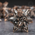 Sage's Deadly Blossoms Copper Metal Polyhedral Dice Set image 0
