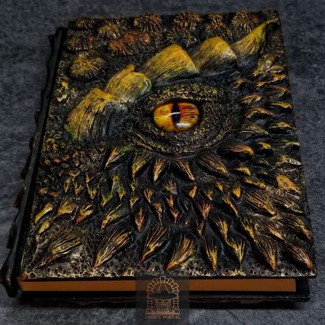 Eye of the Gold Dragon Notebook Gift Set | Handmade Notebook for TTRPG, Sketchbook, Diary image 6