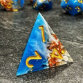 Sage's Geomancy Blue/White Sharp Edge Resin Dice Set image 0