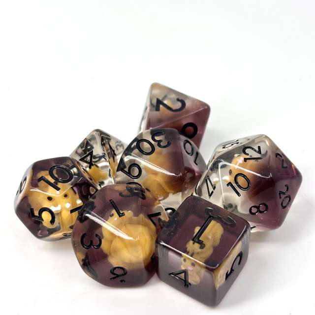Sage's Baby Squirrel Familiar Resin Polyhedral Dice Set - Dice Only image