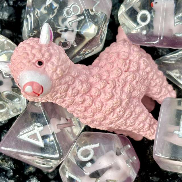 Sage's Familiars - Llama Resin Polyhedral Dice Set image 8