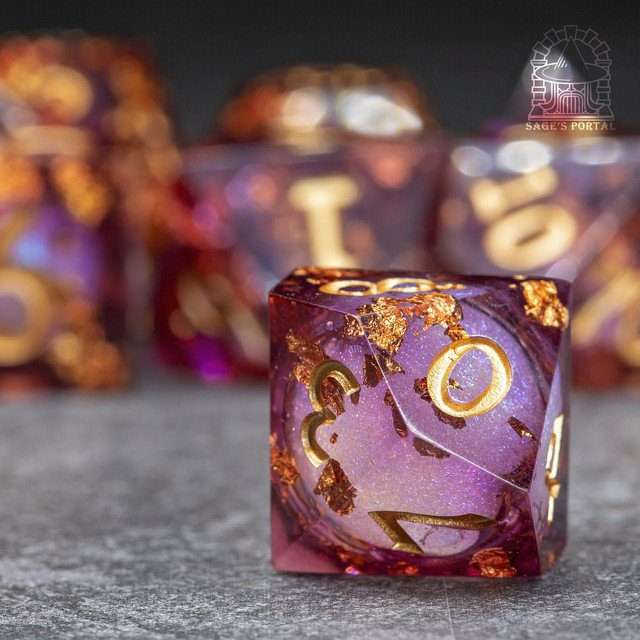 Sage's Royal Souls Liquid Core Sharp Edge Resin Dice Set image 5