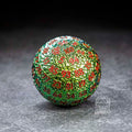 Sage’s Dragon Egg Green/Yellow d100 Metal Dice image 0