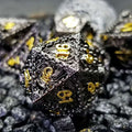 Sage's Dragonstones - Mystic Wyvern Black and Gold Metal Polyhedral Dice Set image 0
