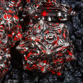 Sage’s Finials Silver Carnage Metal Polyhedral Dice Set image 0