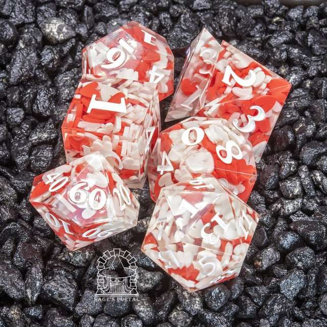 Sage's Exaltations - Pure Love Sharp Edge Resin Dice Set image 1