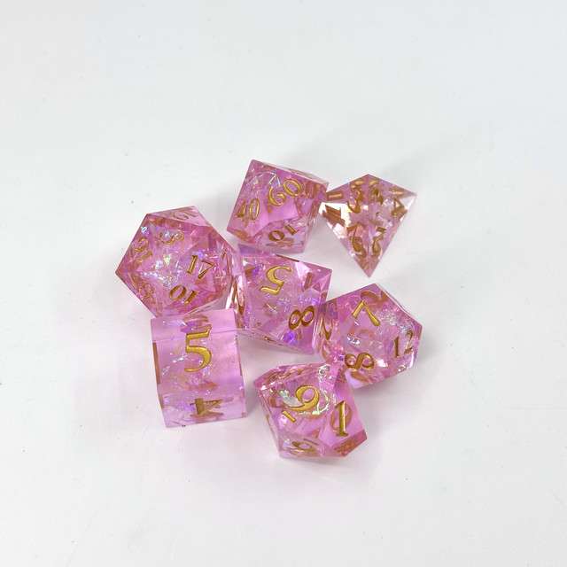 Sage's Exaltations - Sakura Festival Sharp Edge Resin Dice Set image 2