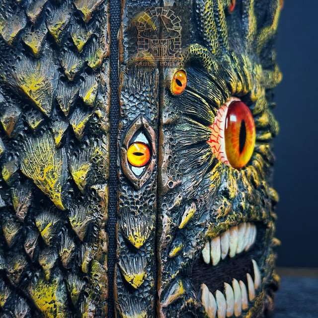 Yellow Eye Tyrant Notebook | Handmade Notebook for TTRPG, Sketchbook, Diary image 3