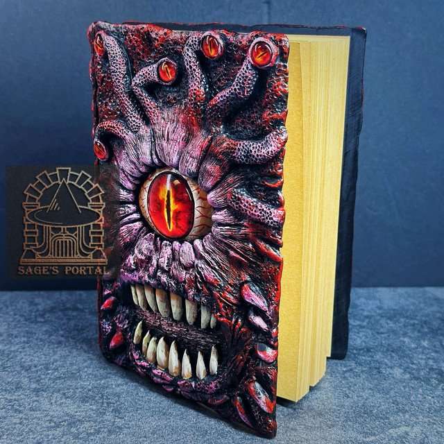 Red Eye Tyrant Notebook Gift Set | Handmade Notebook for TTRPG, Sketchbook, Diary image 4