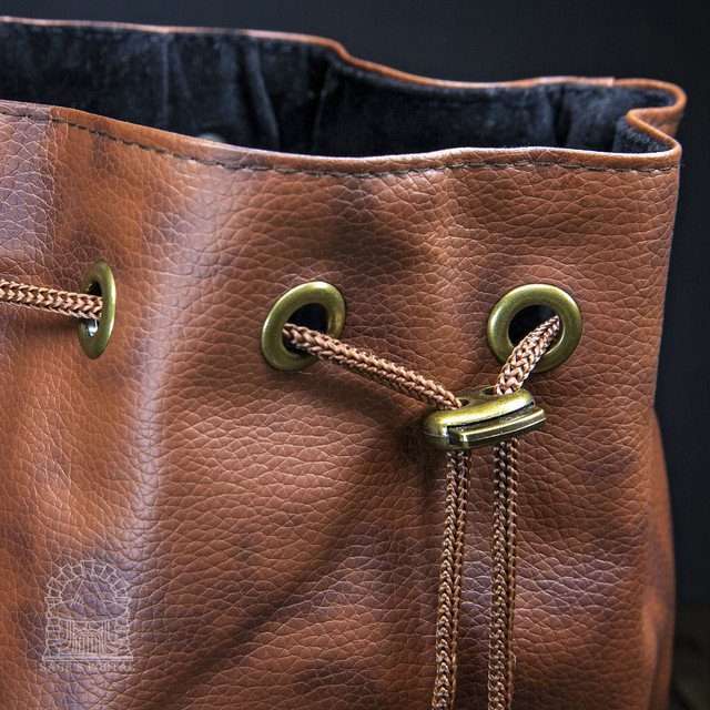 Sage's Enchanted Dice Bag - Spotted PU Leather Dice Bag with D20 Cord Ends image 4