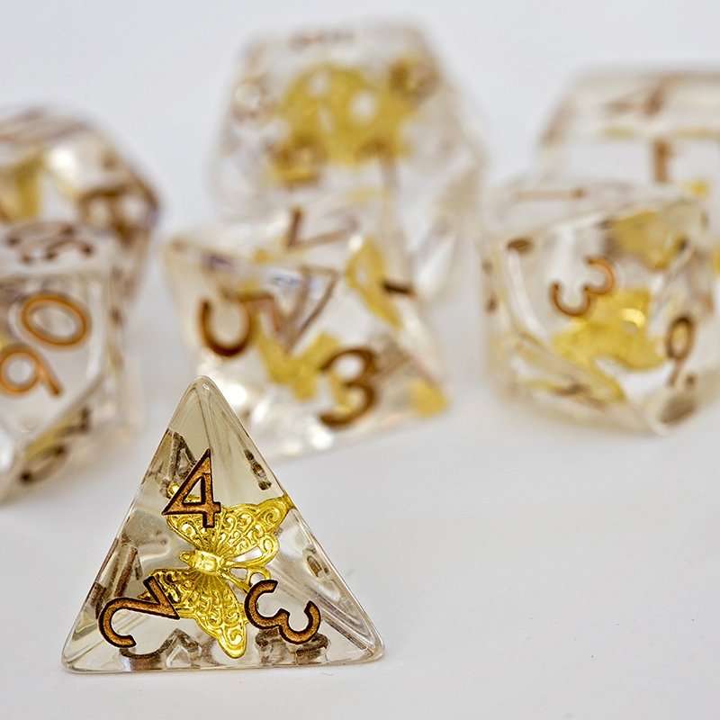 Sage's Familiars - Butterfly Familiar Resin Polyhedral Dice Set image 12