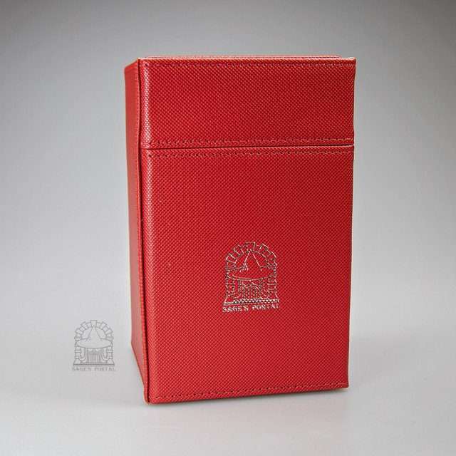Sage's Premium 2 Drawer Deck Storage Box for TCG, Dice, Jewelry 145mm x 93mm x 90mm - Red image