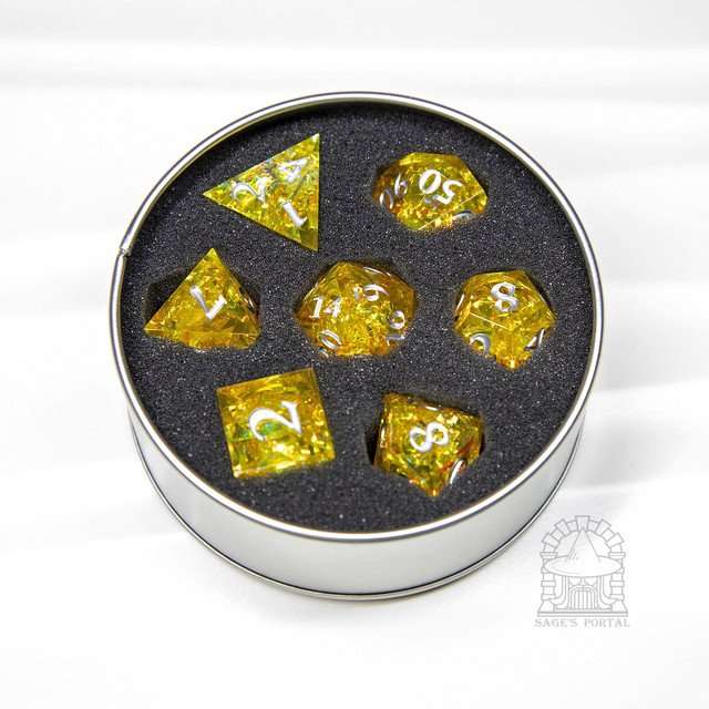 Sage's Exaltations - Radiant Meadow Sharp Edge Resin Dice Set image 9