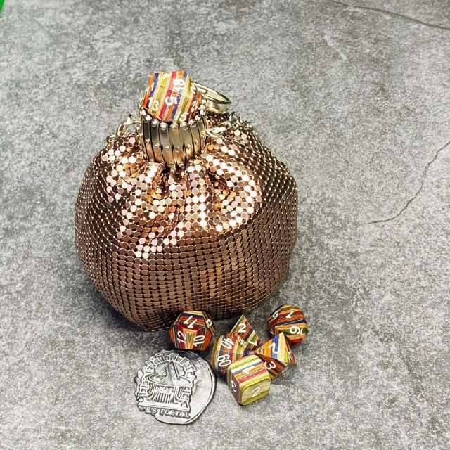 Sage’s Gala Purse – Bronze Metallic Scale Gate-top Dice Bag image 2