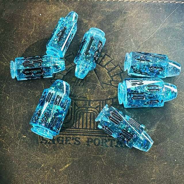 Sage's Spectral Revolver Splash Bullets Resin Dice Set image 1
