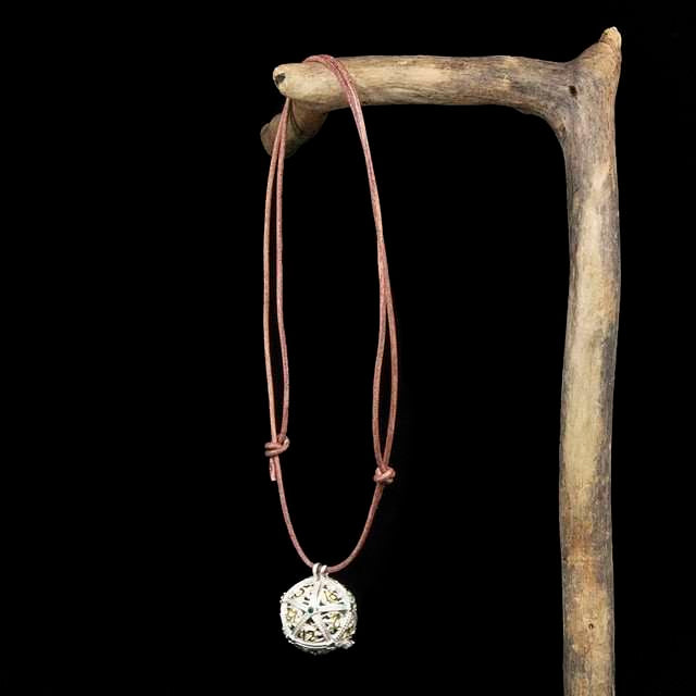 Sage’s Tiny Treasures Winter Pine Draconic Cage Necklace with Miniature Dice Set image 9