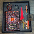 Red Eye Tyrant Notebook Gift Set | Handmade Notebook for TTRPG, Sketchbook, Diary image 0