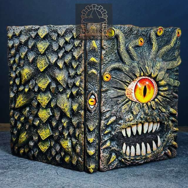 Yellow Eye Tyrant Notebook | Handmade Notebook for TTRPG, Sketchbook, Diary image 2