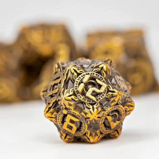 Sage’s Chronurgy Timeless Bronze Metal Polyhedral Dice Set image 4