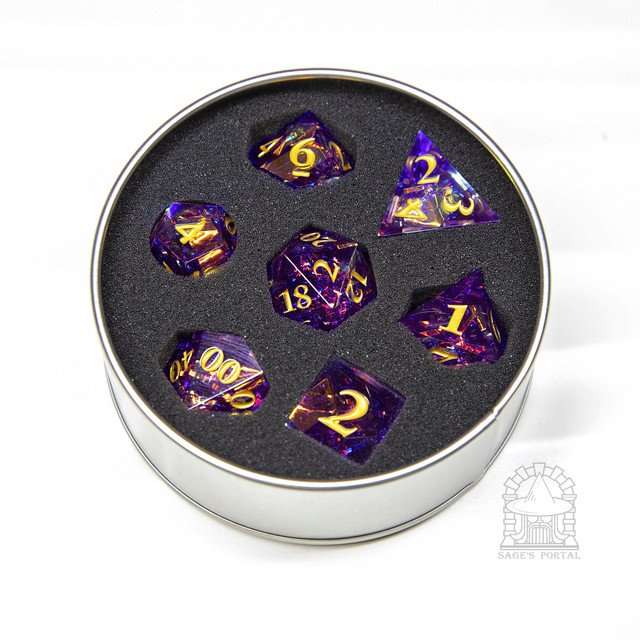 Sage's Exaltations - Royal Throne Sharp Edge Resin Dice Set image 9