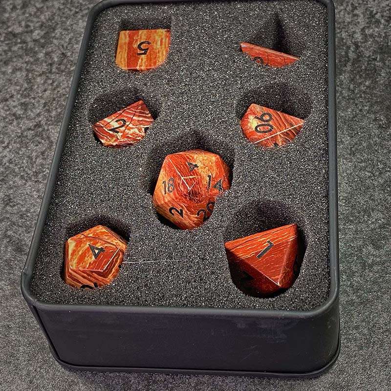 Sage's Treasures - Captured Canyon Rainbow Stone Gemstone Polyhedral Dice Set image 11
