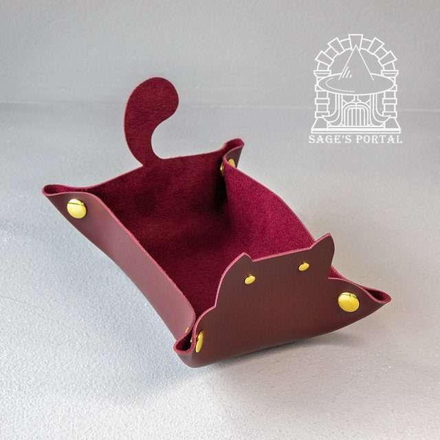 Sage's Burgundy Enchanted Cat Dice Tray image 6