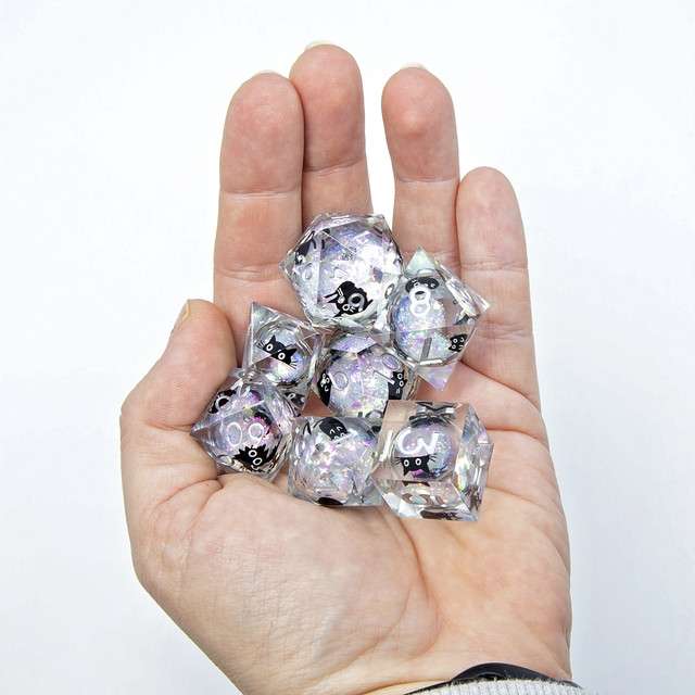 Sage's Companion Spirits Opal Void Cat Liquid Core Dice Set image 2