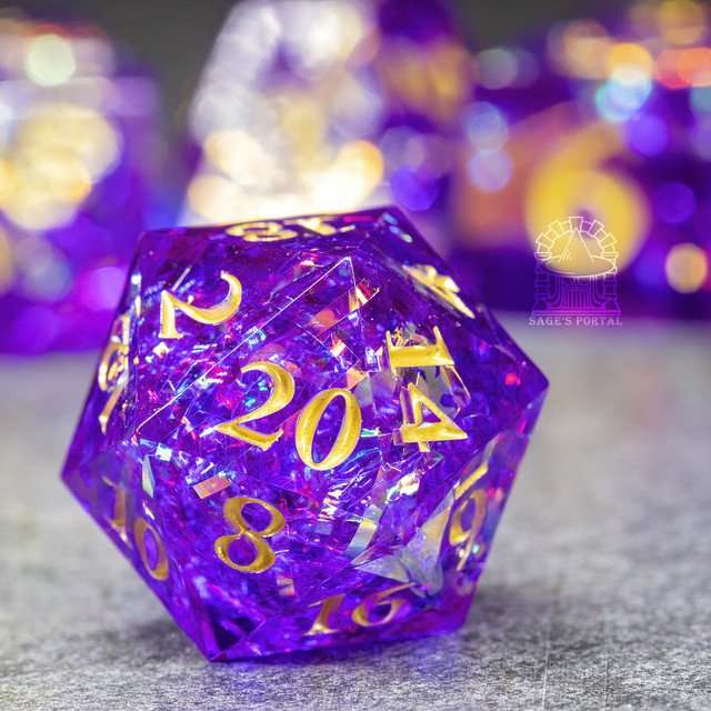Sage's Exaltations - Royal Throne Sharp Edge Resin Dice Set image 1