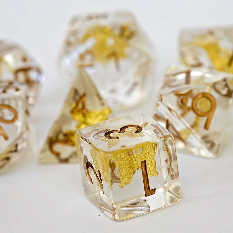 Sage's Familiars - Butterfly Familiar Resin Polyhedral Dice Set image 10