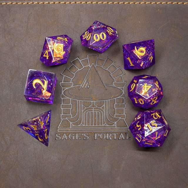 Sage's Exaltations - Royal Throne Sharp Edge Resin Dice Set image 8