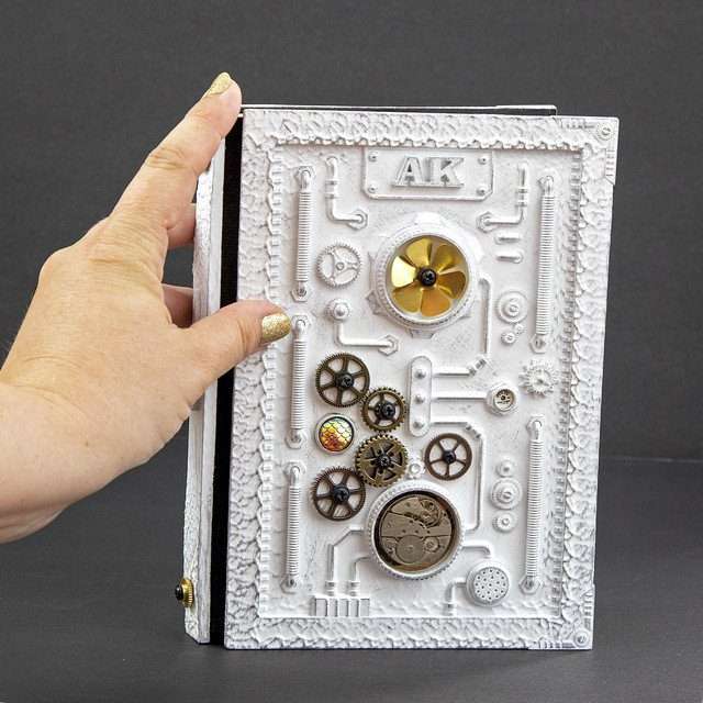 Sage's Gnomish Notebook White | Handmade Notebook for TTRPG, Sketchbook, Diary image 4