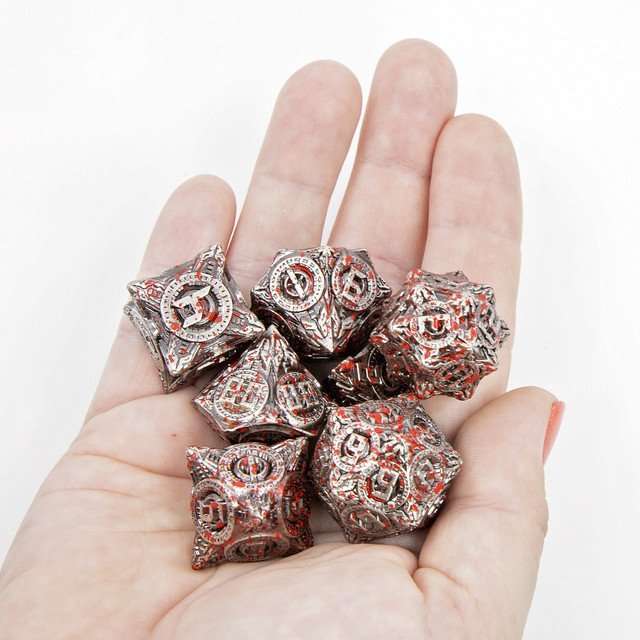 Sage’s Chronurgy Timeless Carnage Metal Polyhedral Dice Set image 12