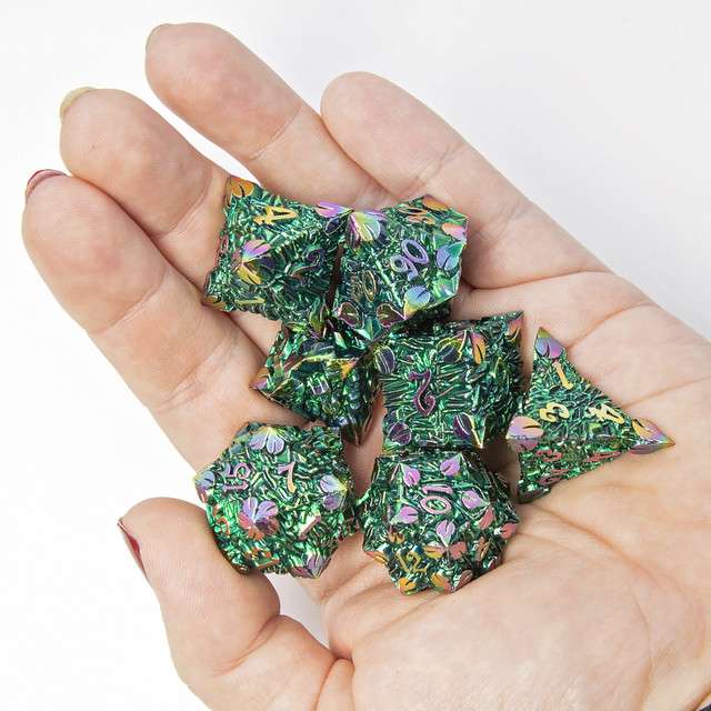 Sage’s Arboreals Sylvan Metal Polyhedral Dice Set image 7