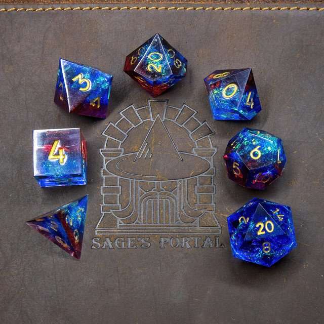 Sage's Crystals - Thermal Sharp Edge Resin Polyhedral Dice Set image 10