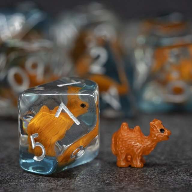 Sage's Camel Familiar Resin Polyhedral Dice Set image 9