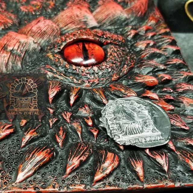 Eye of the Red Dragon Notebook | Handmade Notebook for TTRPG, Sketchbook, Diary image 5