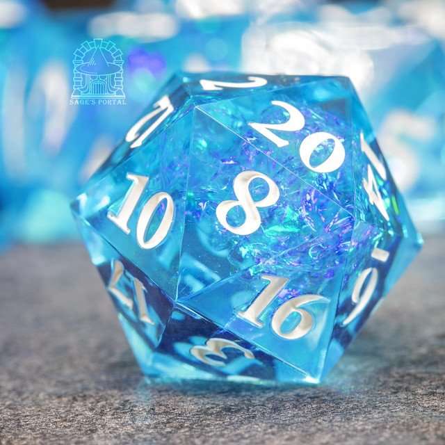 Sage's Crystals - Winter Sharp Edge Resin Polyhedral Dice Set image 2