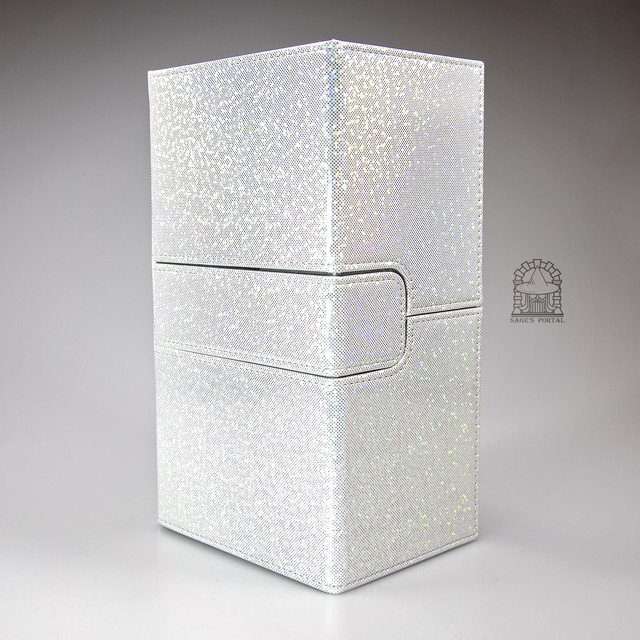 Sage's Premium 3 Drawer Deck Storage Box for TCG, Dice, Jewelry  200mm x 115mm x 90mm - Holo White image