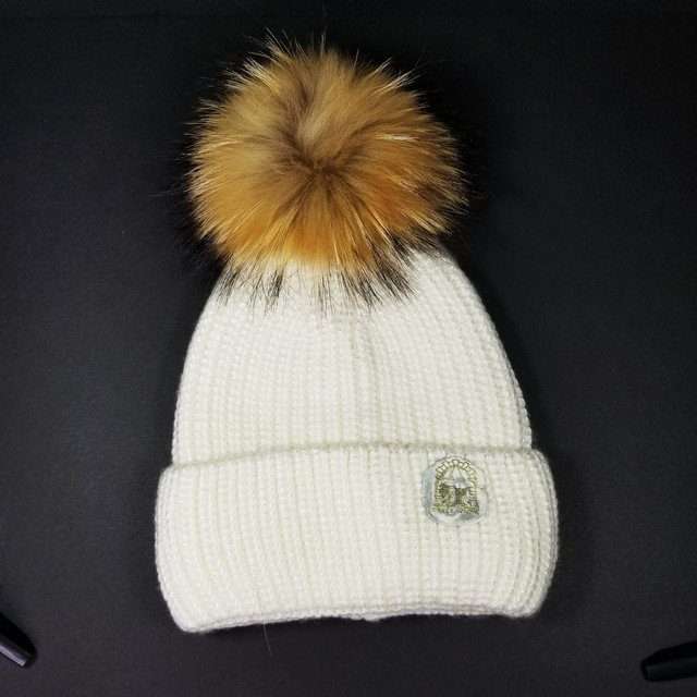 Sage’s Cap – White Knit Beanie with Raccoon Pompom image 14