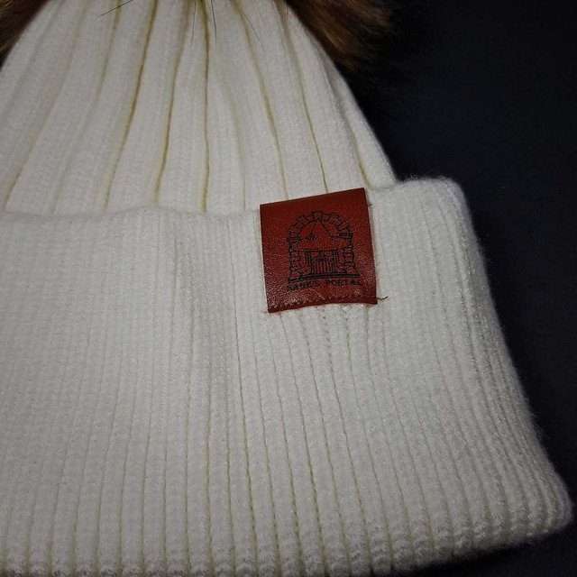Sage’s Cap – White Wool Beanie with Raccoon Pompom image 10