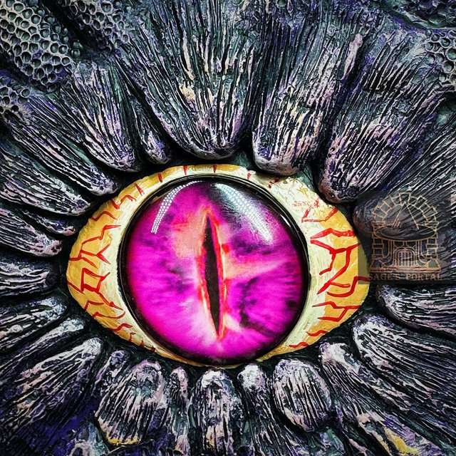 Purple Eye Tyrant Notebook | Handmade Notebook for TTRPG, Sketchbook, Diary image 3