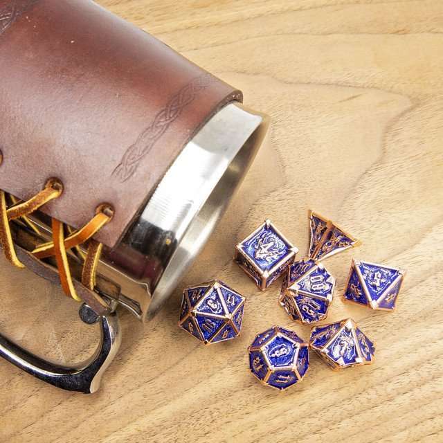 Sage's Grave Fortune Cobalt Death Metal Polyhedral Dice Set image 9