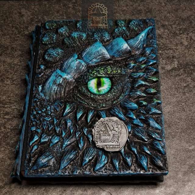 Eye of the Blue Dragon Notebook Gift Set | Handmade Notebook for TTRPG, Sketchbook, Diary image 8
