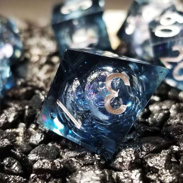 Sage's Winter Souls Liquid Core Sharp Edge Resin Dice Set image 4