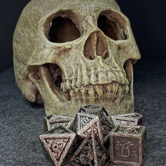 Sage's Anthems - Ancient Silver Metal Polyhedral Dice Set image 16