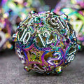 Sage’s Ouroboros Rainbow Hollow Metal Polyhedral Dice Set image 0