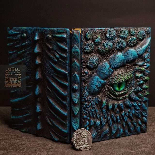 Eye of the Blue Dragon Notebook Gift Set | Handmade Notebook for TTRPG, Sketchbook, Diary image 7