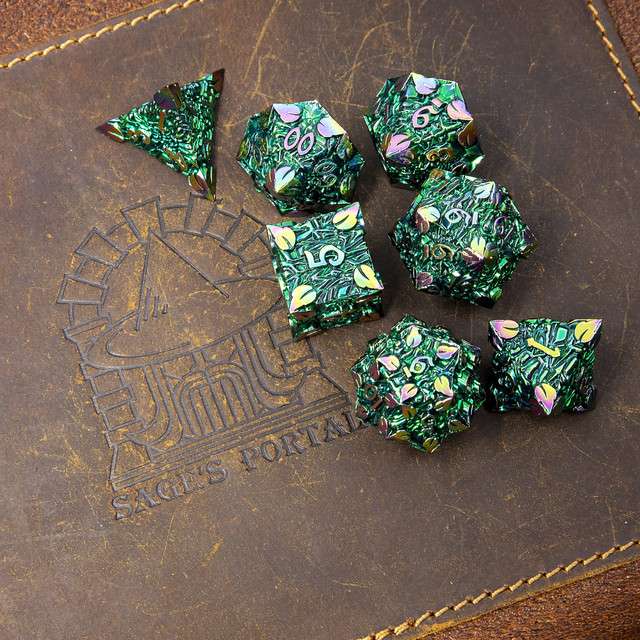 Sage’s Arboreals Sylvan Metal Polyhedral Dice Set image 9